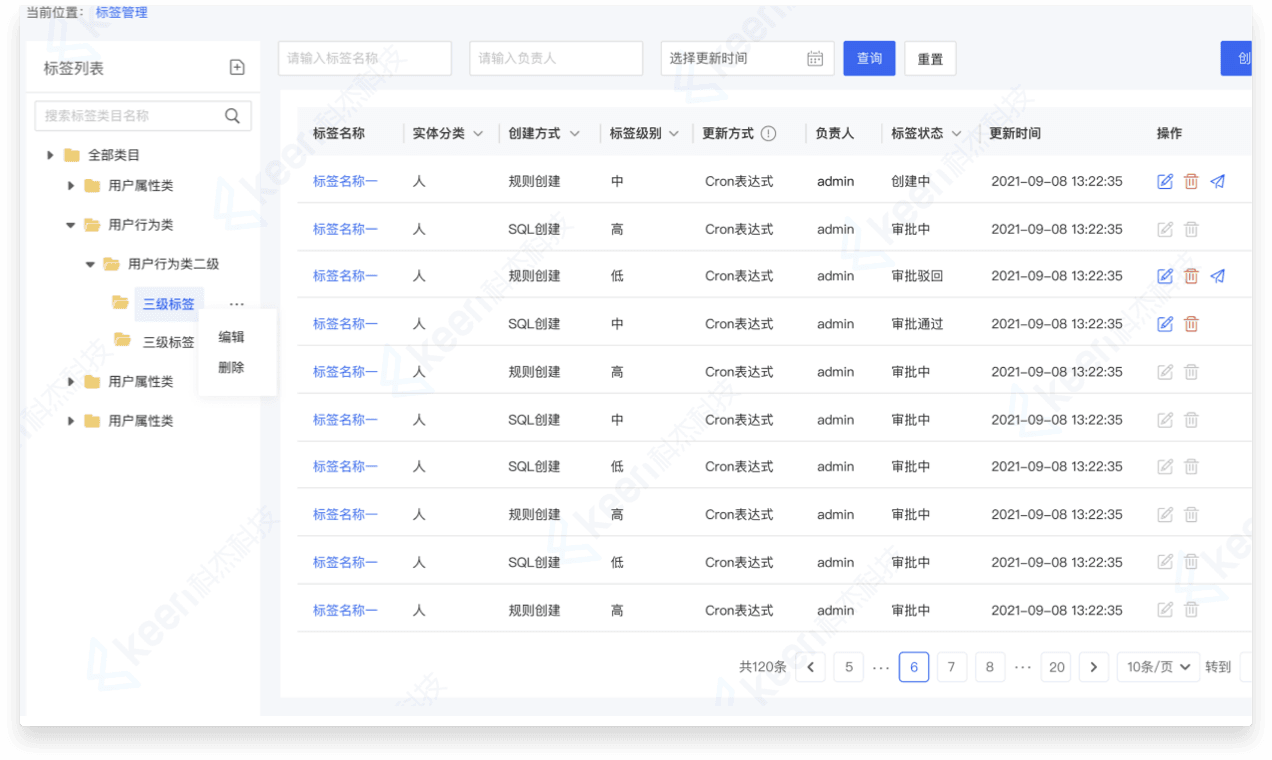 自定义标签体系